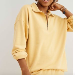 yellow quarter zip sweatshirt